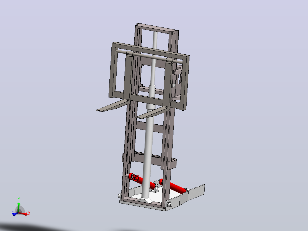 叉车门架设计sw+CAD+说明书+说明书主视图