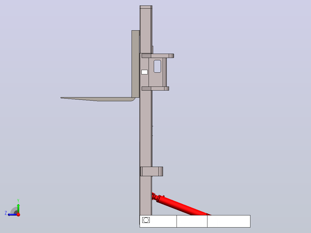 叉车门架设计sw+CAD+说明书+说明书右视图