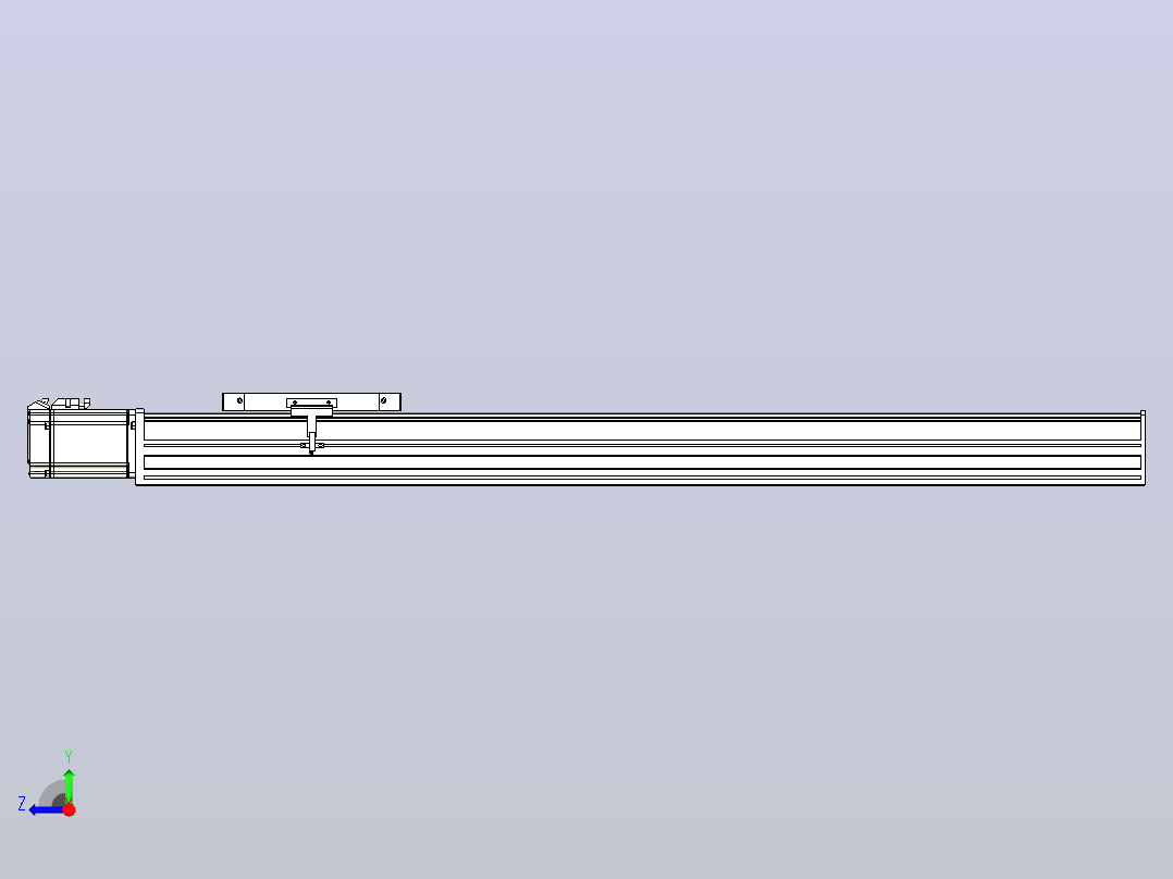 滚珠丝杠直线轴带导轨全封闭TPA-HCR-175D-2510C-L850-M-Y-P75-N3右视图