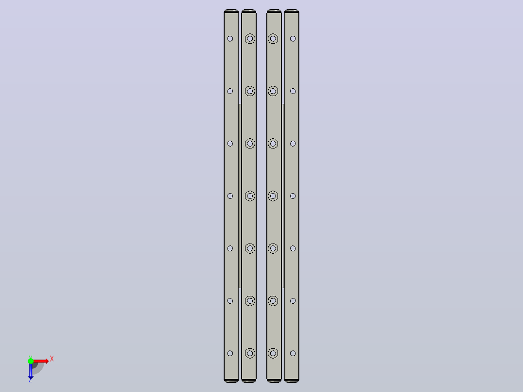 带d6mm交叉滚子和行程350mm JVNB 6-350的线性导轨俯视图