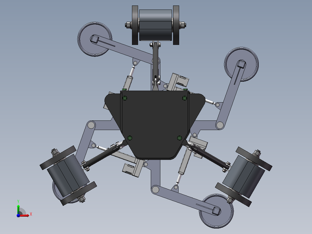 管道机器人设计sw+cad+计算说明书前视图