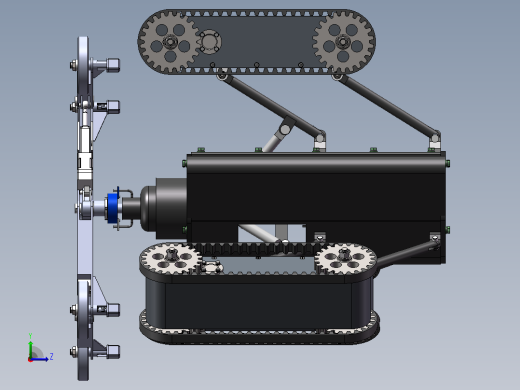 管道机器人设计sw+cad+计算说明书左视缩略图