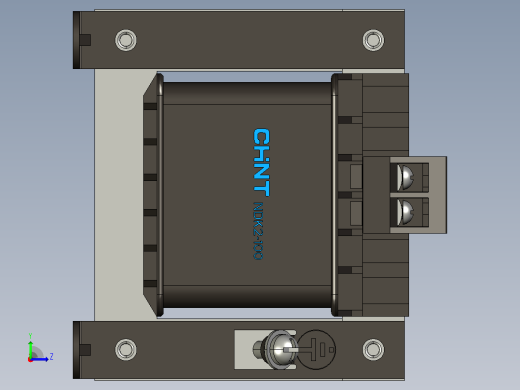 NDK2-100 380V-220V控制变压器三维模型202407左视缩略图