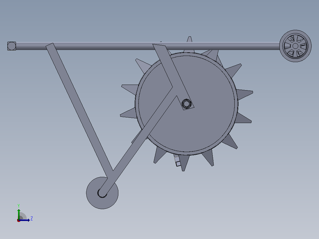 便携式SGYM种子播种机结构3D图纸+Solidworks设计左视图