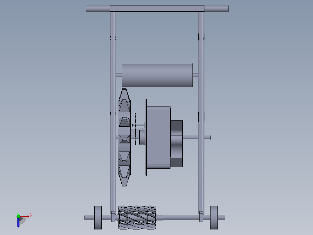 便携式SGYM种子播种机结构3D图纸+Solidworks设计俯视图