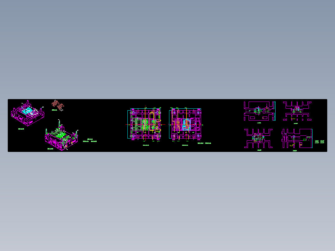 宝马隔热板的工法及模具图