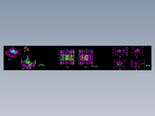 宝马隔热板的工法及模具图