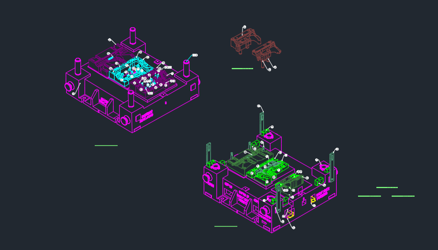 宝马隔热板的工法及模具图
