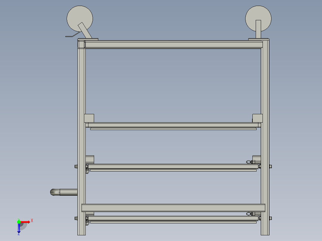 倒挡惰轮总成小车装配体俯视图