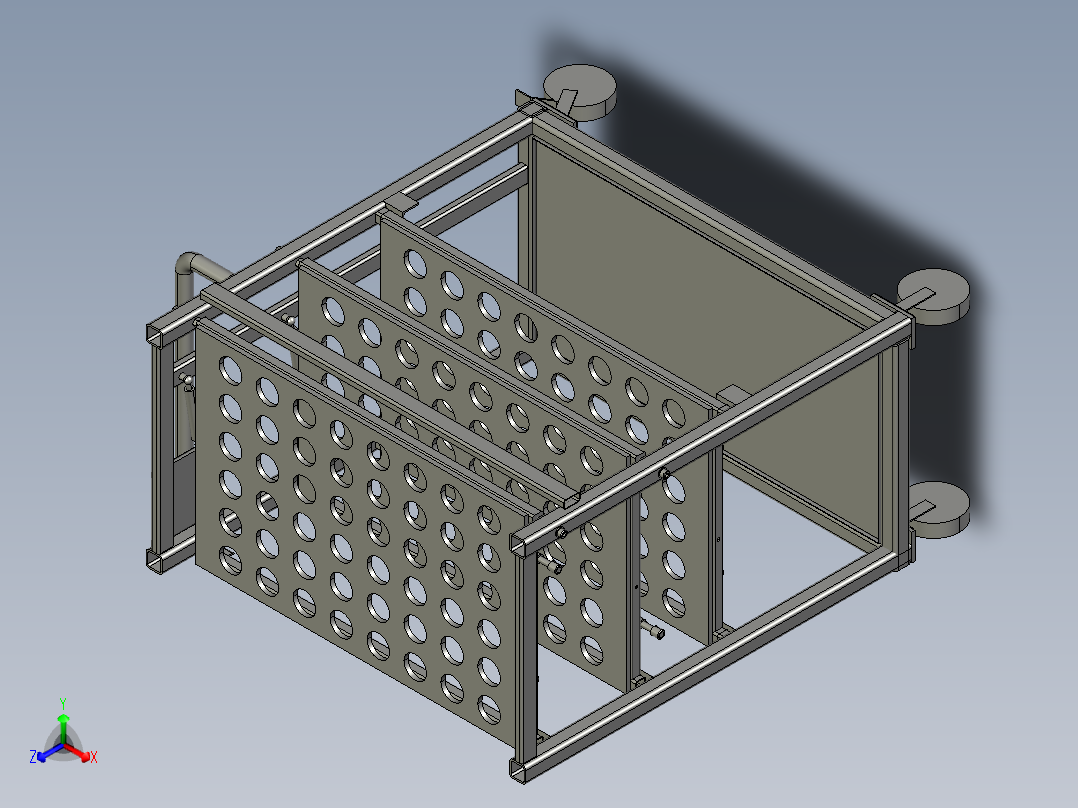 倒挡惰轮总成小车装配体正等轴测图
