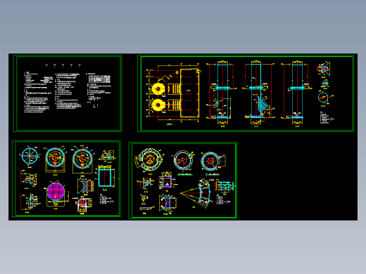 某经典的35米钢烟囱cad布置图