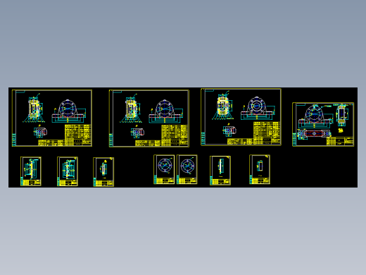 TD75型带式输送机全套轴承座加工图（7款）