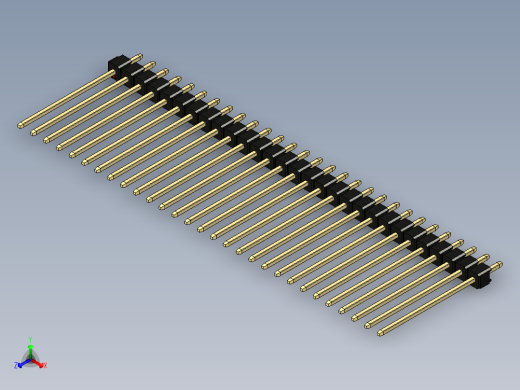 彩色公头100mil（2.54mm）系列-DS1021_black_1x29p_100mil_Type19_rev1.0