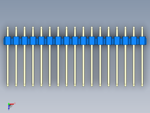 彩色公头100mil（2.54mm）系列-DS1021_blue_2x17p_100mil_Type5_rev1.0俯视缩略图