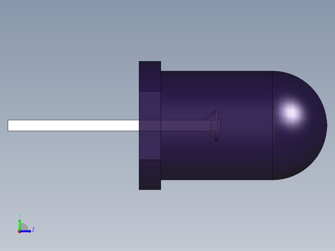 LED_Round_UV_D5.0mm左视图