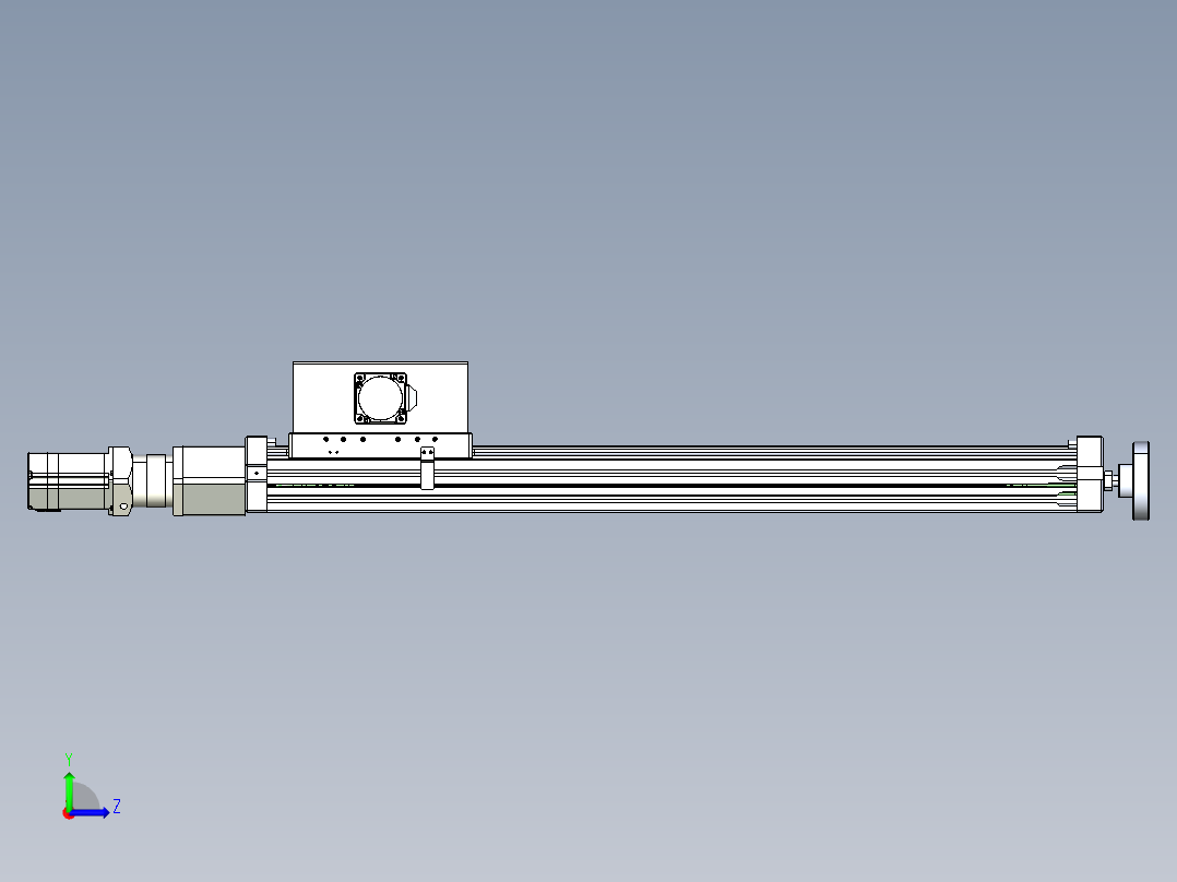 威洛博直线电机模组EB6ZR-L140-S660-LZ575K-Z575K-MS3左视图