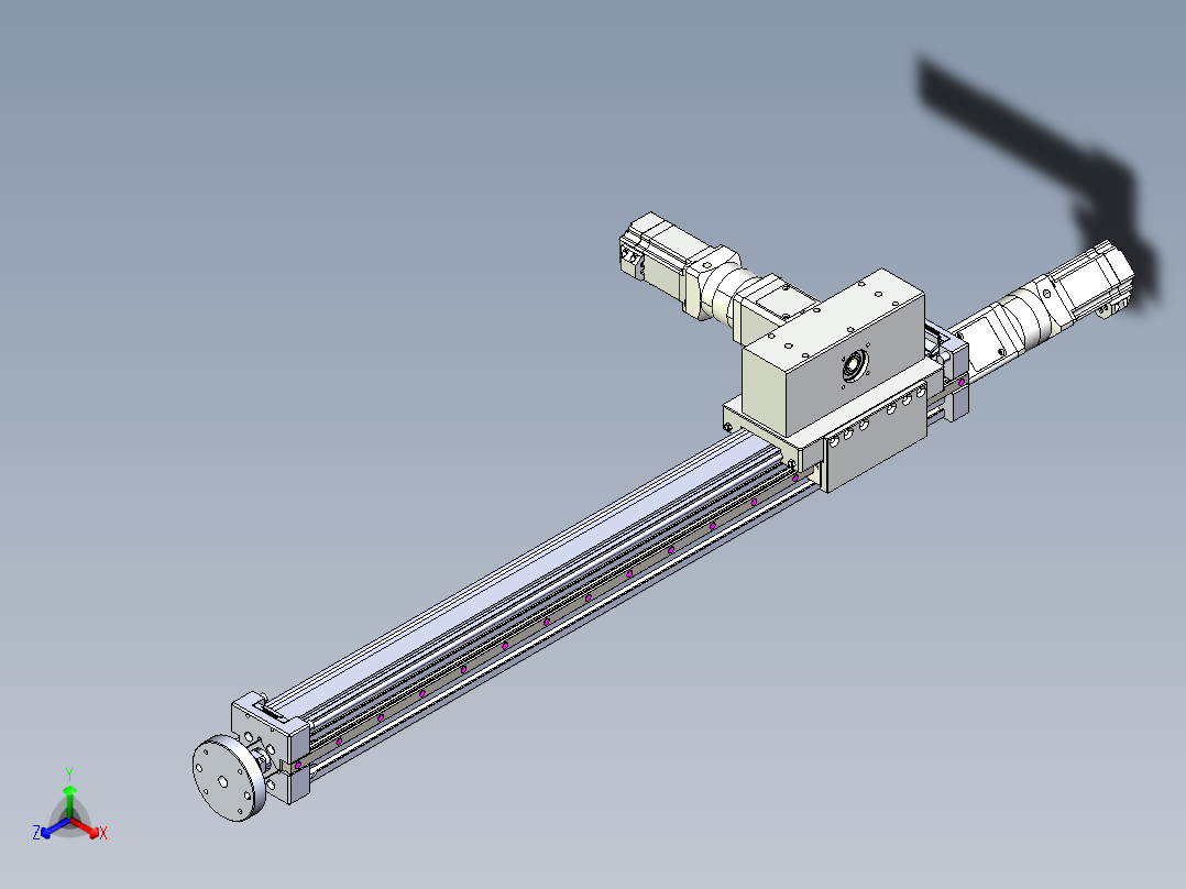 威洛博直线电机模组EB6ZR-L140-S660-LZ575K-Z575K-MS3正等轴测图