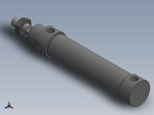 气缸MA25x60S正等轴测缩略图