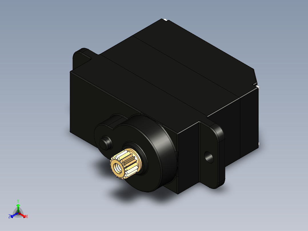 EMAX ES08MDII 伺服电机舵机正等轴测图