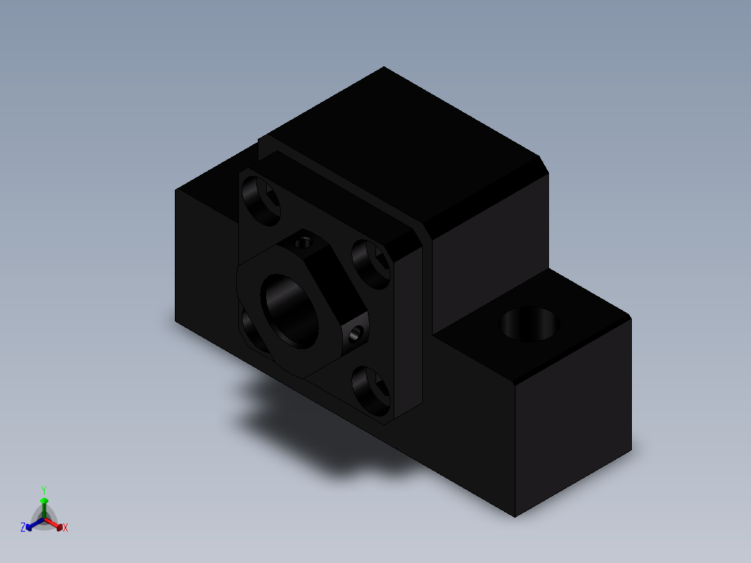 丝杆固定侧LEB21-12正等轴测图