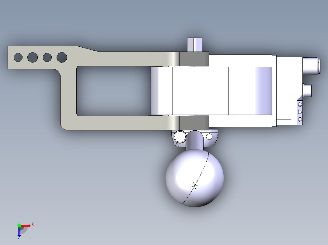德克斯TUNKERS气缸数模V40.1 BR2 A11 T12 Z_AllCATPart俯视图