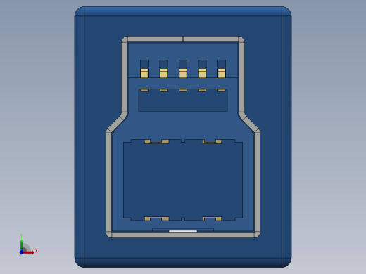 USB 3.0型电缆插头前视缩略图