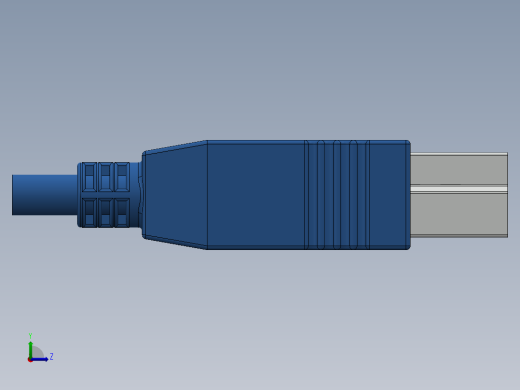 USB 3.0型电缆插头左视缩略图