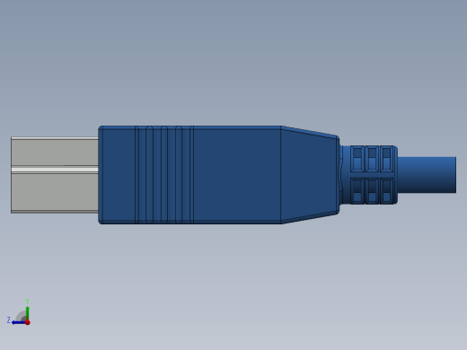 USB 3.0型电缆插头右视缩略图