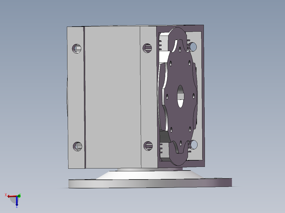 075蜗轮减速机（纳源）NMRV-075-7.5-VS-AS2-90B5-2.2kw(ABB)-V6-Idea.a主视图