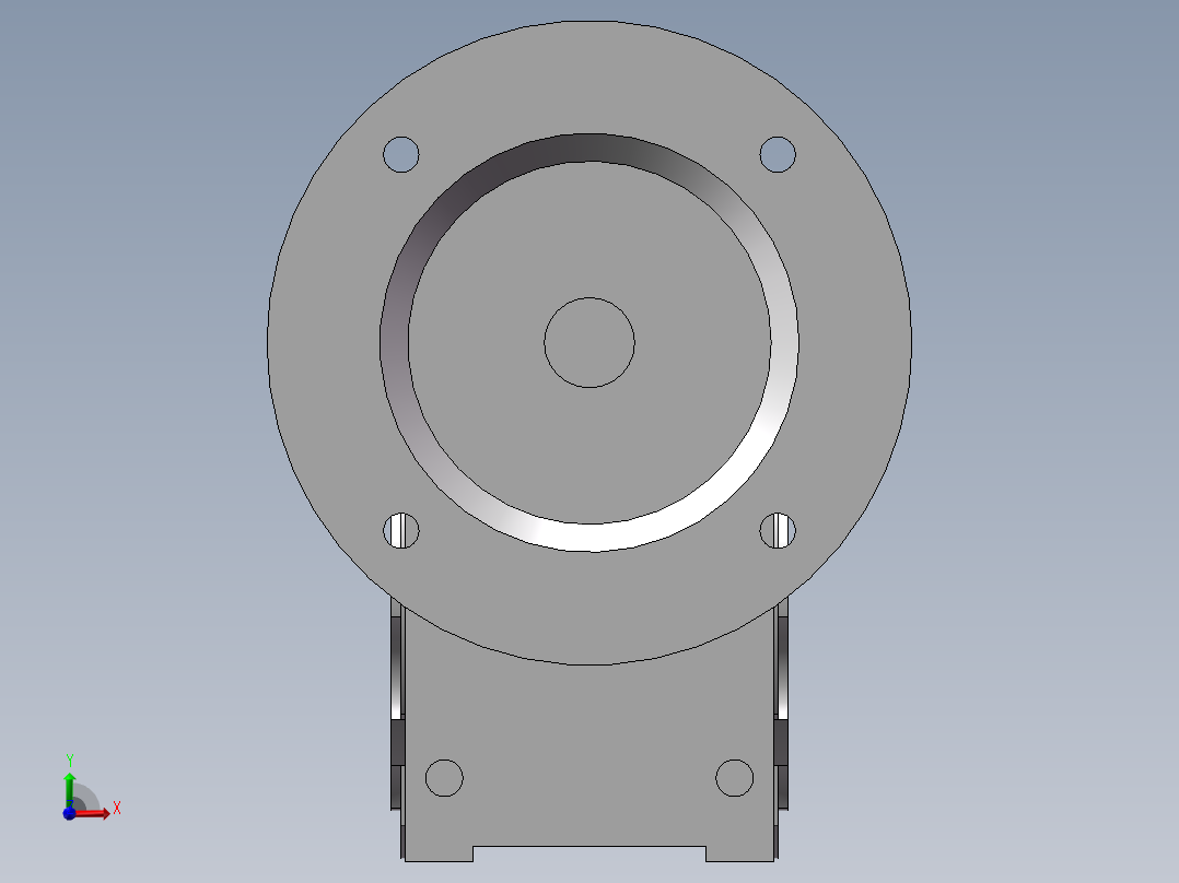 075蜗轮减速机（纳源）NMRV-075-7.5-VS-AS2-90B5-2.2kw(ABB)-V6-Idea.a前视图