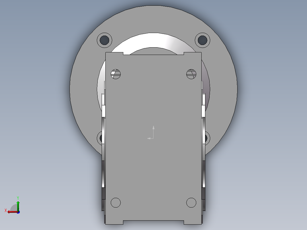 075蜗轮减速机（纳源）NMRV-075-7.5-VS-AS2-90B5-2.2kw(ABB)-V6-Idea.a后视图
