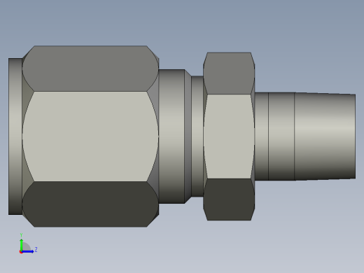 卡套式工业通用硬管接头8-4_fbu-s左视缩略图