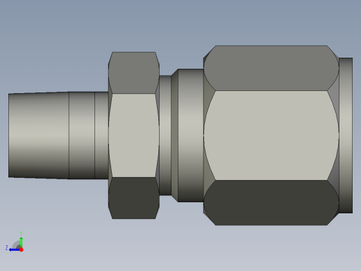 卡套式工业通用硬管接头8-4_fbu-s右视缩略图