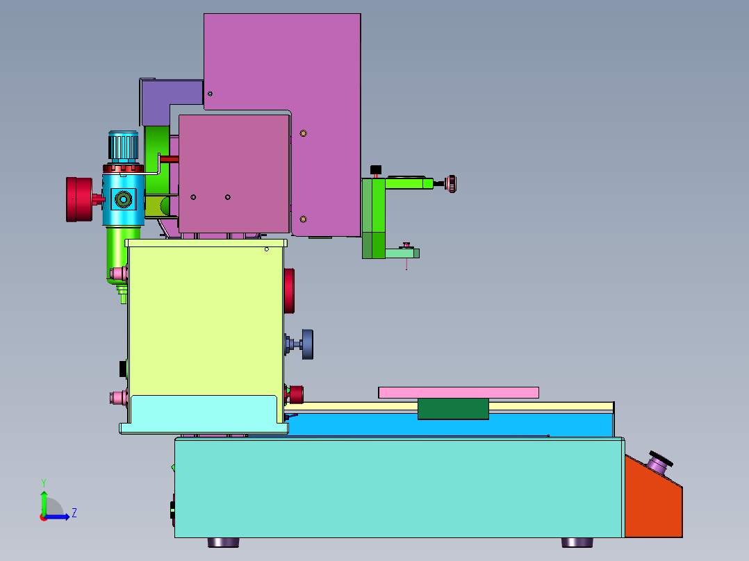 针筒胶锡膏涂胶机左视图