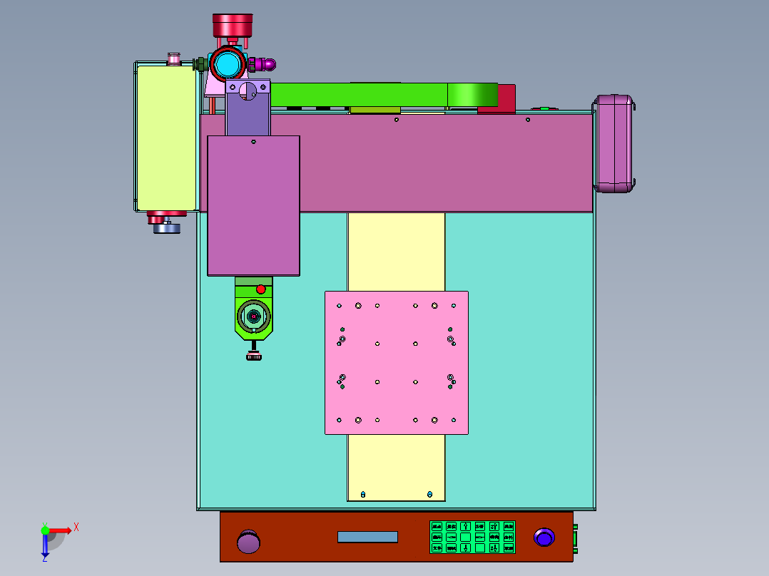 针筒胶锡膏涂胶机俯视图
