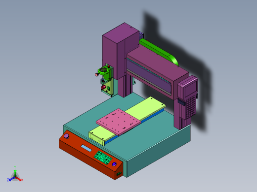 针筒胶锡膏涂胶机正等轴测缩略图