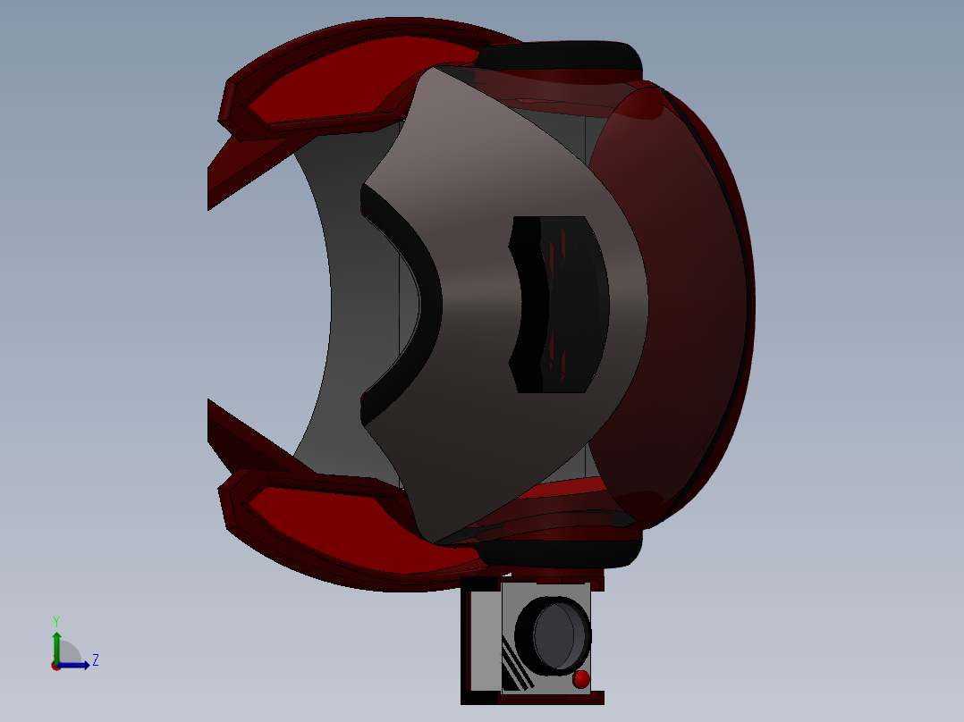 摩托车头盔casco-moto-motorbike-helmet-SolidWorks2016左视图