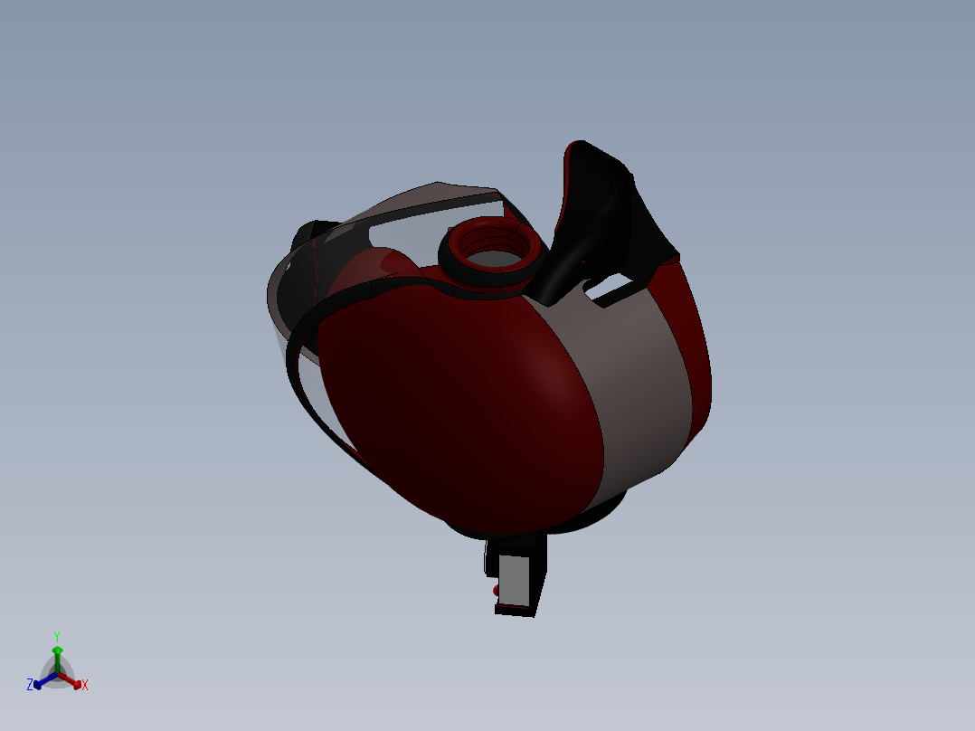 摩托车头盔casco-moto-motorbike-helmet-SolidWorks2016正等轴测图