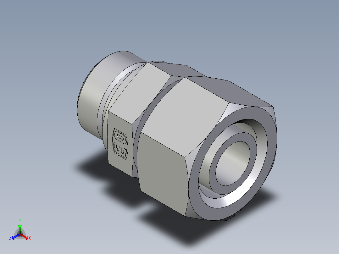 卡套式工业通用硬管接头EO_Standpipe_connector_EVGE25SREDCF主视图