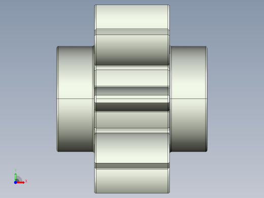 3647 - 364702 OldGray Technic Gear 8 Tooth.STEP前视缩略图