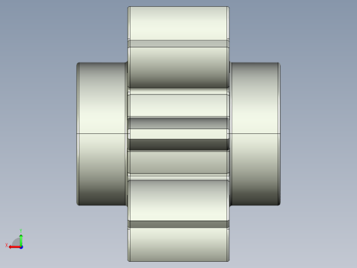 3647 - 364702 OldGray Technic Gear 8 Tooth.STEP后视缩略图