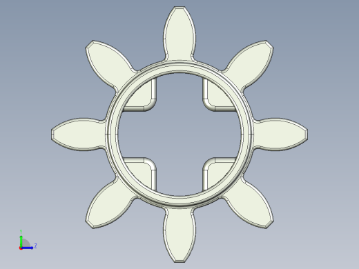 3647 - 364702 OldGray Technic Gear 8 Tooth.STEP左视缩略图