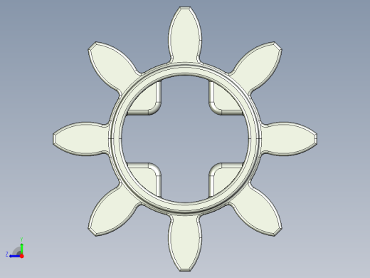 3647 - 364702 OldGray Technic Gear 8 Tooth.STEP右视缩略图