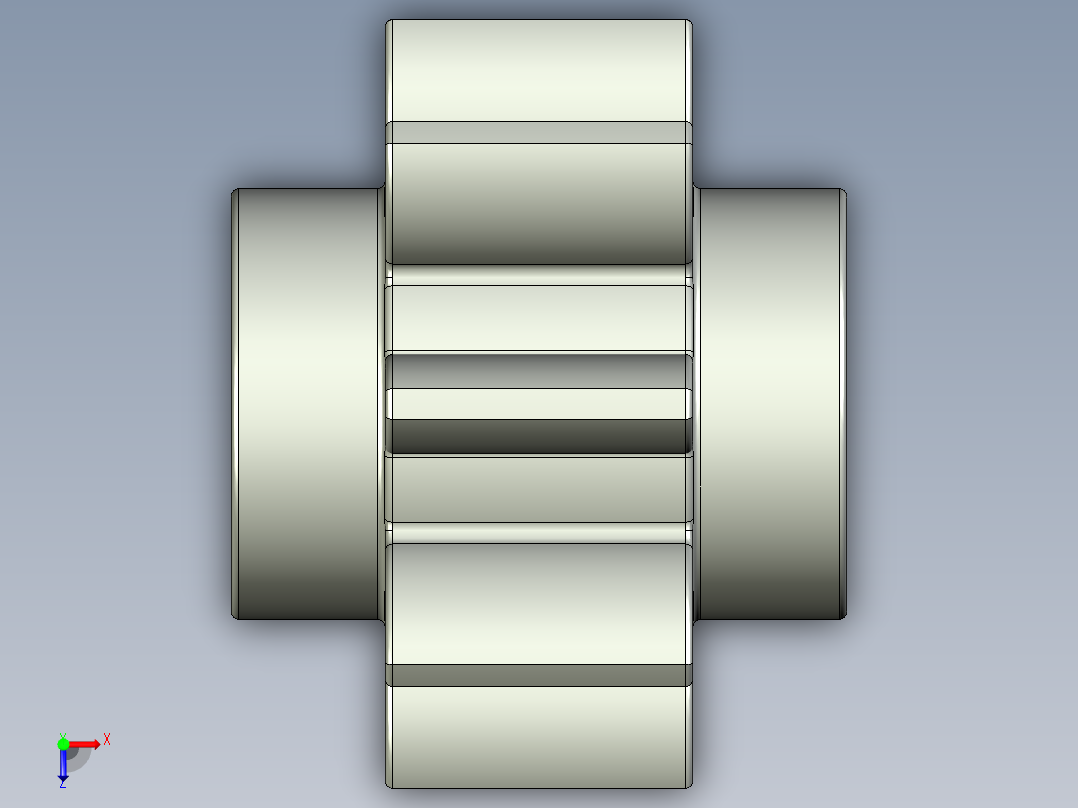 3647 - 364702 OldGray Technic Gear 8 Tooth.STEP俯视图