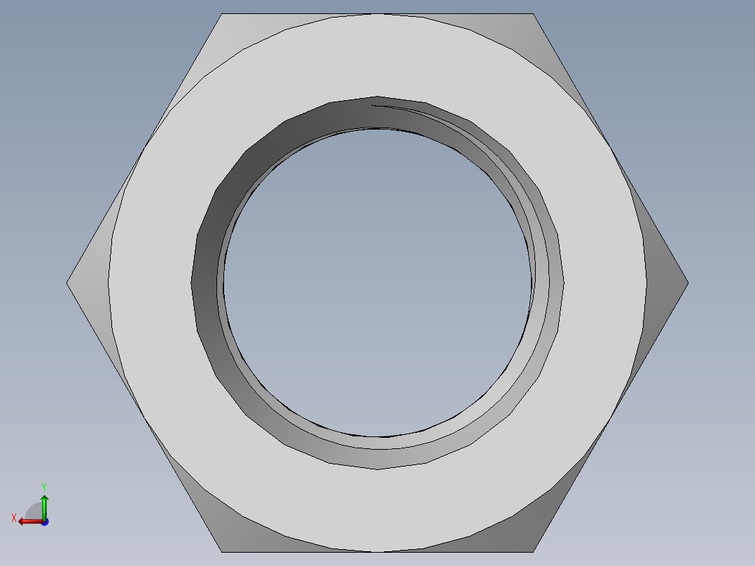 DIN 934 螺母-M56 Nut.SLDPRT后视图