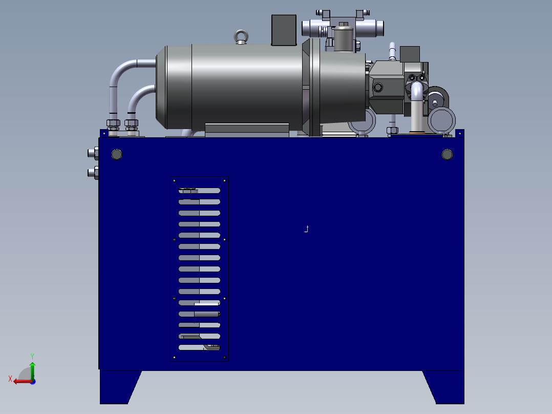 斗轮旋转液压站后视图