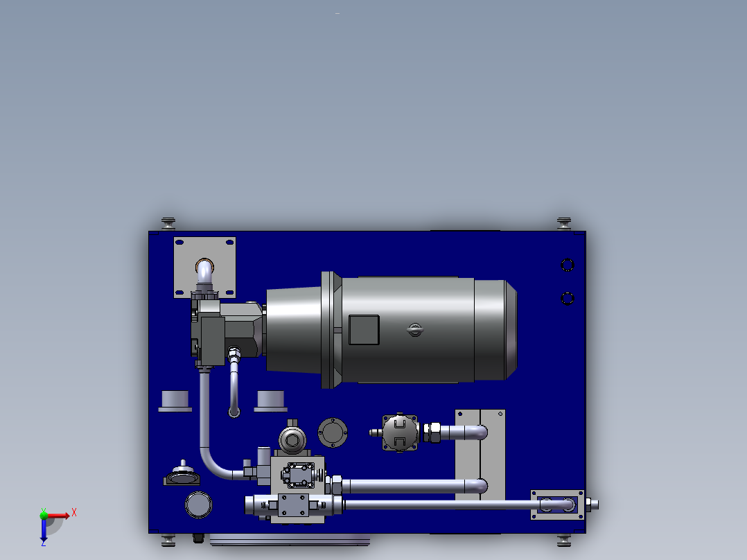 斗轮旋转液压站俯视图