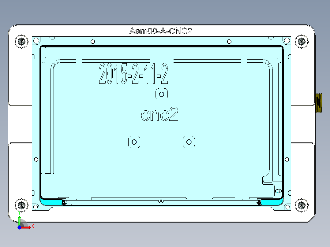 Aam00-A-笔记本CNC工装夹具三维模型CNC2-0430前视图