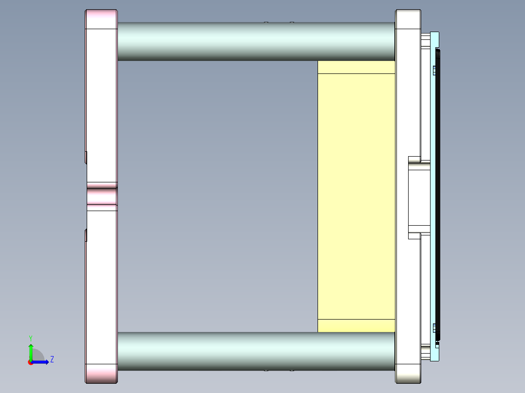 Aam00-A-笔记本CNC工装夹具三维模型CNC2-0430左视图