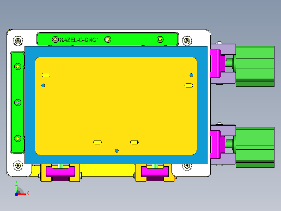 HAZEL-C笔记本CNC工装夹具三维模型-CNC1-0512前视图